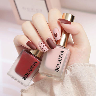 18 Colors Non Toxic Water Based Nail Polish , 0.4oz Matt Gel Nail Polish