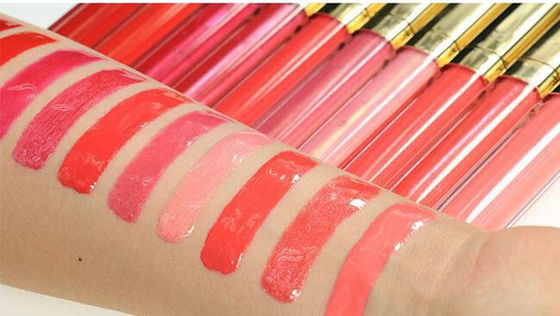 Custom Tubes Logo Light Pink Shimmer Lip Gloss , Private Label Lip Gloss
