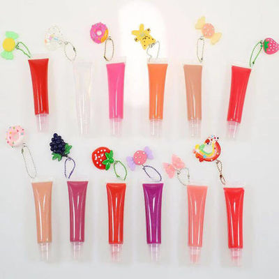 12 Colors Private Label Lip Gloss , Nature Clear Glitter Lip Gloss