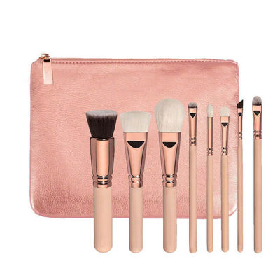 Pink Synthetic Makeup Brushes Set , SGS Cosmetic Makeup Brush Set