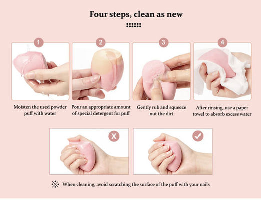 Cosmetics Makeup Sponge Egg , SGS Foundation Puff Sponges