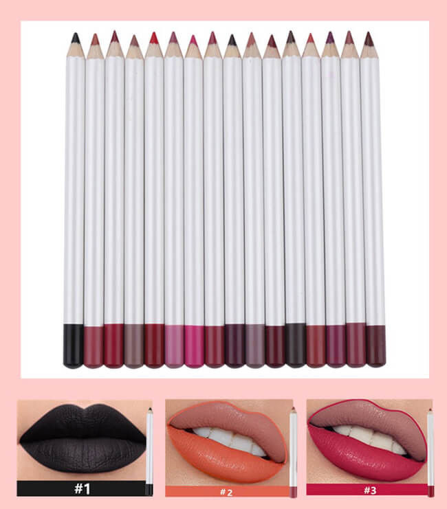 Longlasting Black Lip Liner Pencil , 9g Creamy Lip Liner