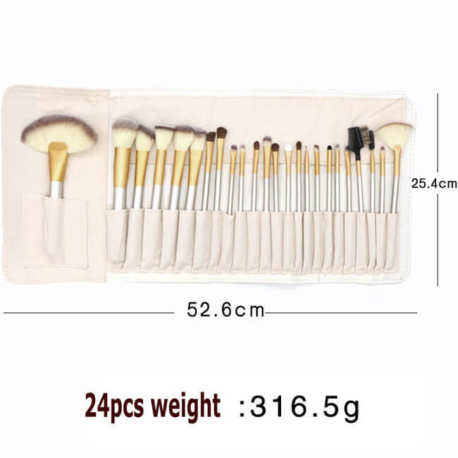 24 Pieces Synthetic Makeup Brushes Set , Eco Friendly Makeup Brush Set