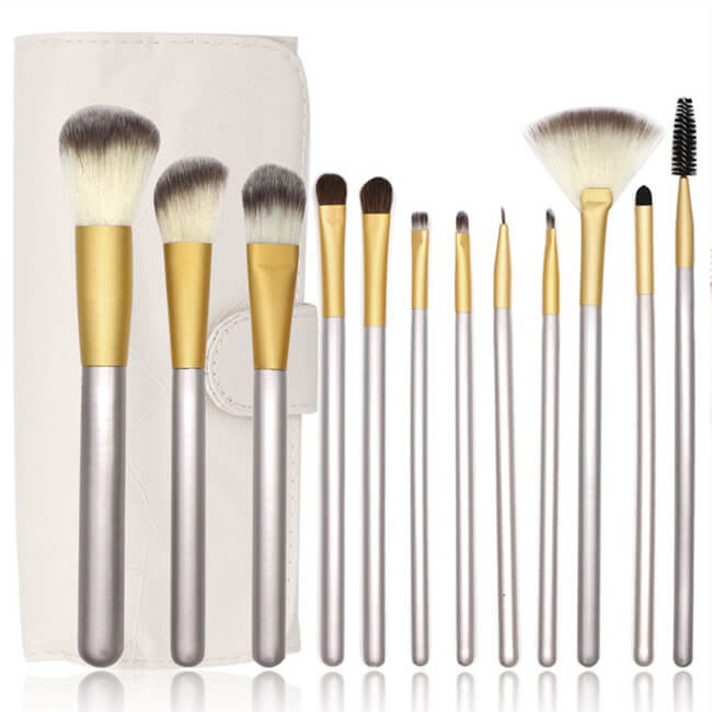 Eco Friendly 12 Pieces Synthetic Makeup Brushes Set