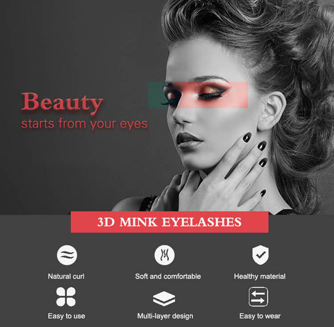 Natural Black Fur 0.05mm 3D Mink False Eyelashes
